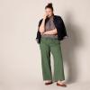 image:imageAmazon Essentials Womens Pull On Linen Blend Drawstring Relaxed Fit Wide Leg PantMilitary Green