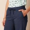 image:imageAmazon Essentials Womens Pull On Linen Blend Drawstring Relaxed Fit Wide Leg PantNavy