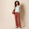 image:imageAmazon Essentials Womens Pull On Linen Blend Drawstring Relaxed Fit Wide Leg PantTerracotta