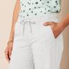 image:imageAmazon Essentials Womens Pull On Linen Blend Drawstring Relaxed Fit Wide Leg PantWhite