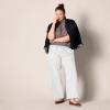 image:imageAmazon Essentials Womens Pull On Linen Blend Drawstring Relaxed Fit Wide Leg PantWhite