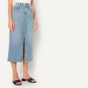 image:imageAmazon Essentials Womens RegularFit HighRise Long Jean SkirtAuthentic Medium Wash