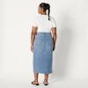 image:imageAmazon Essentials Womens RegularFit HighRise Long Jean SkirtAuthentic Medium Wash