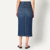 image:imageAmazon Essentials Womens RegularFit HighRise Long Jean SkirtStone Dark Wash