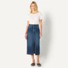 image:imageAmazon Essentials Womens RegularFit HighRise Long Jean SkirtStone Dark Wash