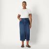 image:imageAmazon Essentials Womens RegularFit HighRise Long Jean SkirtStone Dark Wash