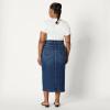 image:imageAmazon Essentials Womens RegularFit HighRise Long Jean SkirtStone Dark Wash