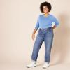 image:imageAmazon Essentials Womens RegularFit LongSleeve Crewneck TShirt Available in Plus SizeBlue