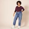 image:imageAmazon Essentials Womens RegularFit LongSleeve Crewneck TShirt Available in Plus SizeBurgundy