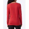 image:imageAmazon Essentials Womens RegularFit LongSleeve Crewneck TShirt Available in Plus SizeBurgundy Red Stripe