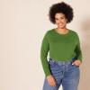 image:imageAmazon Essentials Womens RegularFit LongSleeve Crewneck TShirt Available in Plus SizeGreen