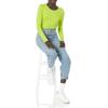 image:imageAmazon Essentials Womens RegularFit LongSleeve Crewneck TShirt Available in Plus SizeLime Green