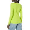 image:imageAmazon Essentials Womens RegularFit LongSleeve Crewneck TShirt Available in Plus SizeLime Green