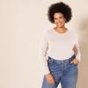 image:imageAmazon Essentials Womens RegularFit LongSleeve Crewneck TShirt Available in Plus SizePale Pink