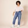 image:imageAmazon Essentials Womens RegularFit LongSleeve Crewneck TShirt Available in Plus SizePale Pink