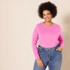 image:imageAmazon Essentials Womens RegularFit LongSleeve Crewneck TShirt Available in Plus SizePink