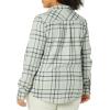 image:imageAmazon Essentials Womens RegularFit LongSleeve Lightweight Plaid Flannel ShirtBlack Grey Plaid
