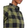 image:imageAmazon Essentials Womens RegularFit LongSleeve Lightweight Plaid Flannel ShirtBlack Olive Buffalo Check