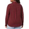 image:imageAmazon Essentials Womens RegularFit LongSleeve Lightweight Plaid Flannel ShirtBlack Red Preppy Check