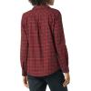 image:imageAmazon Essentials Womens RegularFit LongSleeve Lightweight Plaid Flannel ShirtBlack Red Preppy Check