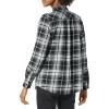 image:imageAmazon Essentials Womens RegularFit LongSleeve Lightweight Plaid Flannel ShirtBlack White Large Plaid