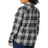 image:imageAmazon Essentials Womens RegularFit LongSleeve Lightweight Plaid Flannel ShirtBlack White Large Plaid