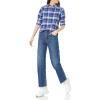 image:imageAmazon Essentials Womens RegularFit LongSleeve Lightweight Plaid Flannel ShirtBlue Grey Navy Plaid