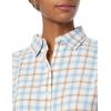 image:imageAmazon Essentials Womens RegularFit LongSleeve Lightweight Plaid Flannel ShirtBlue Red Madras Plaid