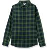 image:imageAmazon Essentials Womens RegularFit LongSleeve Lightweight Plaid Flannel ShirtDark Green Navy Medium Plaid