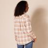 image:imageAmazon Essentials Womens RegularFit LongSleeve Lightweight Plaid Flannel ShirtEcru Pale Pink Alpine Plaid