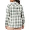 image:imageAmazon Essentials Womens RegularFit LongSleeve Lightweight Plaid Flannel ShirtIvory Green Alpine Plaid