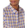 image:imageAmazon Essentials Womens RegularFit LongSleeve Lightweight Plaid Flannel ShirtLight Camel Plaid