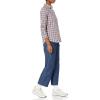 image:imageAmazon Essentials Womens RegularFit LongSleeve Lightweight Plaid Flannel ShirtLight Camel Plaid