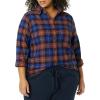 image:imageAmazon Essentials Womens RegularFit LongSleeve Lightweight Plaid Flannel ShirtMulticolor Windowpane