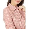 image:imageAmazon Essentials Womens RegularFit LongSleeve Lightweight Plaid Flannel ShirtPeach Windowpane Plaid