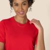 image:imageAmazon Essentials Womens RegularFit Short Sleeve Crewneck Pullover Sweater TopBright Poppy Red
