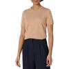 image:imageAmazon Essentials Womens RegularFit Short Sleeve Crewneck Pullover Sweater TopCamel Heather