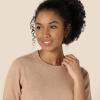 image:imageAmazon Essentials Womens RegularFit Short Sleeve Crewneck Pullover Sweater TopCamel Heather