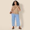 image:imageAmazon Essentials Womens RegularFit Short Sleeve Crewneck Pullover Sweater TopCamel Heather