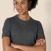 image:imageAmazon Essentials Womens RegularFit Short Sleeve Crewneck Pullover Sweater TopCharcoal Heather