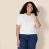 image:imageAmazon Essentials Womens RegularFit Short Sleeve Crewneck Pullover Sweater TopEggshell White