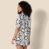 image:imageAmazon Essentials Womens RelaxedFit Fluid Twill ButtonDown ShirtBlack Ivory Folk Floral