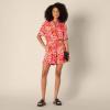 image:imageAmazon Essentials Womens RelaxedFit Fluid Twill ButtonDown ShirtBright Poppy Red Multi Folk Floral