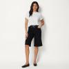 image:imageAmazon Essentials Womens RelaxedFit MidRise Long Jean ShortsBlack