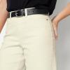 image:imageAmazon Essentials Womens RelaxedFit MidRise Long Jean ShortsEcru