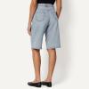 image:imageAmazon Essentials Womens RelaxedFit MidRise Long Jean ShortsTinted Ice Light Wash