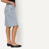 image:imageAmazon Essentials Womens RelaxedFit MidRise Long Jean ShortsTinted Ice Light Wash