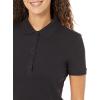 image:imageAmazon Essentials Womens ShortSleeve Polo Shirt Soft Stretch Cotton Jersey Available in Plus SizeBlack