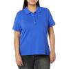 image:imageAmazon Essentials Womens ShortSleeve Polo Shirt Soft Stretch Cotton Jersey Available in Plus SizeBlue