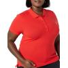 image:imageAmazon Essentials Womens ShortSleeve Polo Shirt Soft Stretch Cotton Jersey Available in Plus SizeBright Poppy Red